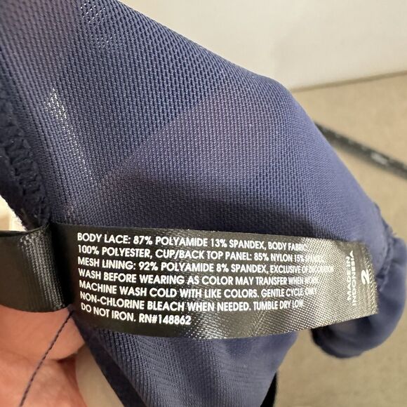 Torrid Babydoll Women 2 Blue Sheer Lace Lingerie Top Romantic Goth Fairy Vampy - Picture 4 of 8